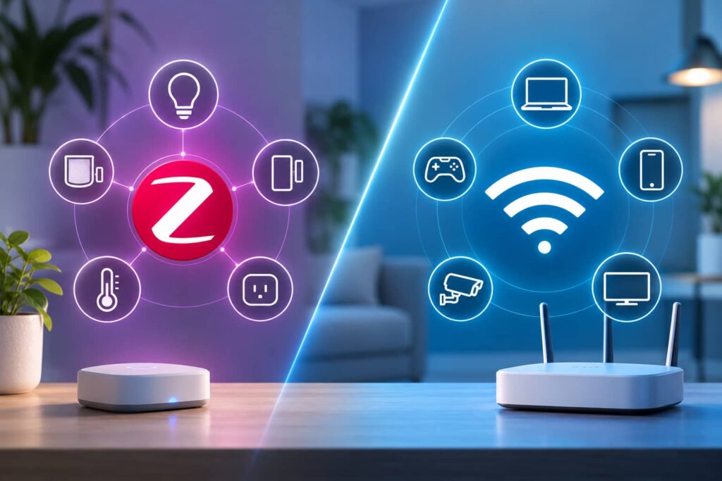 Zigbee y Wi‑Fi en hogar inteligente