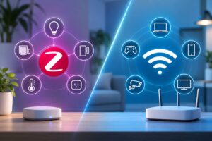 Zigbee y Wi‑Fi en hogar inteligente
